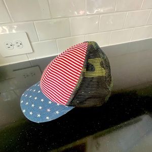 George Hats American Flag/Camo Mesh- child size